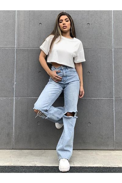 WOODROFFE Crop top oversize pentru damă