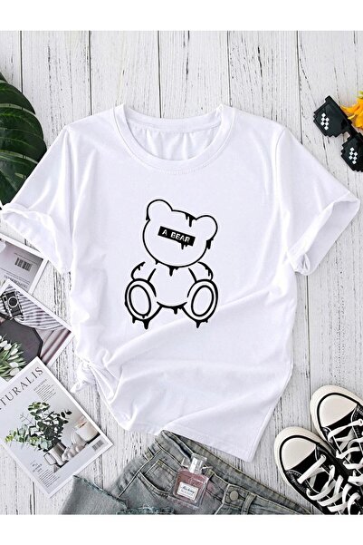 WOODROFFE Medved Štampano Oversize kroj T-shirt Salas Dečko