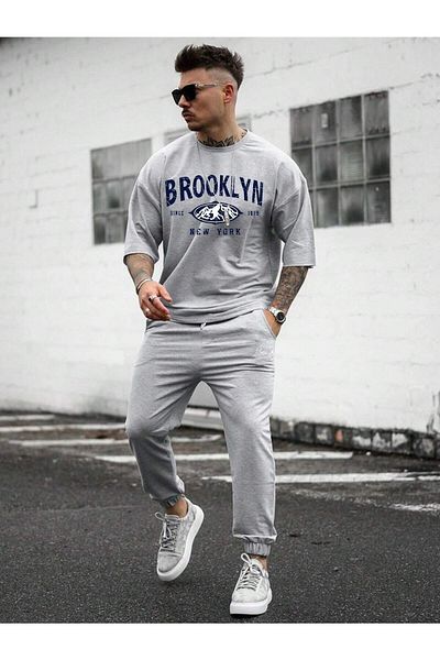 WOODROFFE Ανδρικό μπλουζάκι Brooklyn Printed Oversize Casual Boyfirend