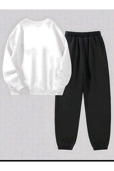 WOODROFFE Oversize γυναικεία αθλητική φόρμα - Crew Neck, εμπριμέ κάτω και επάνω σετ, Boyfirend