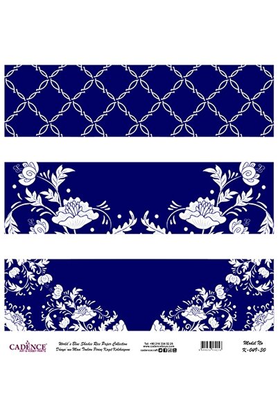 Cadence K-049 نغمات زرقاء من الأرض نحاس ديكوباج 30x30