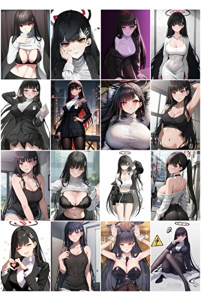 owl bag Bluee Archive - Set de cărți foto cu modele Rio Tsukatsuki de 16