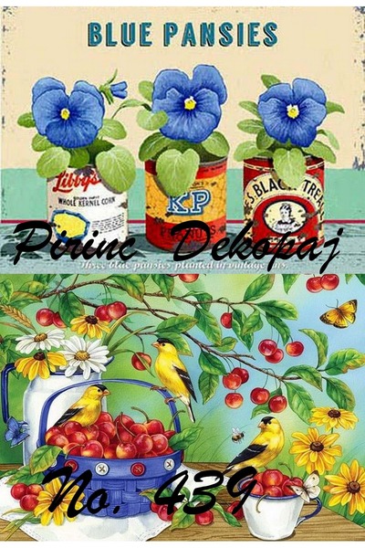LİNEART 439 Model Brass Decoped Flowers and Birds Canned Box - 30X42