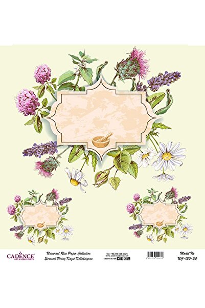 Cadence Uc 130 سلسلة الزهور - 30x30 ديكوباج نحاسي