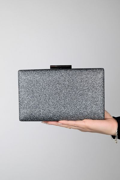 LuviShoes MARSILYA Abendtasche für Damen, Platin/Sand/Glitzer