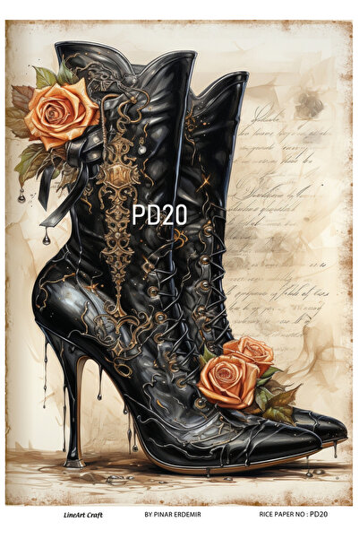 LİNEART سلسلة يوم باريس PD20 - أحذية نحاسية سوداء مقاس 30x42