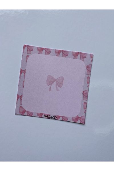 Hara Company Sweet Ribbon Patterned 9x9 cmMemopad