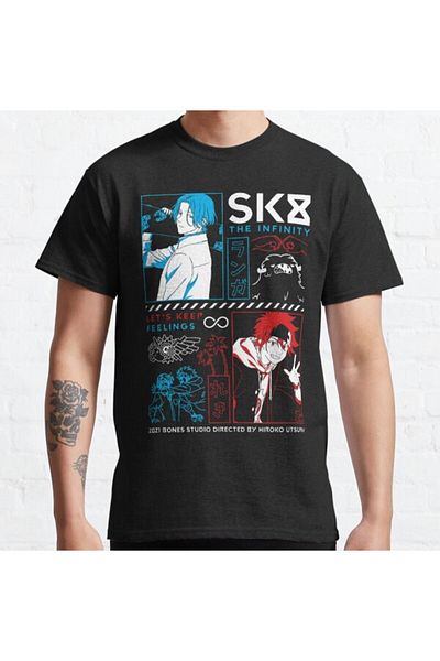 ZOKAWEAR Loose Fit Sk8 The Infinity Design Printed T-shirt