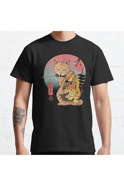 ZOKAWEAR Tricou cu imprimeu Catana In Edo Loose Fit