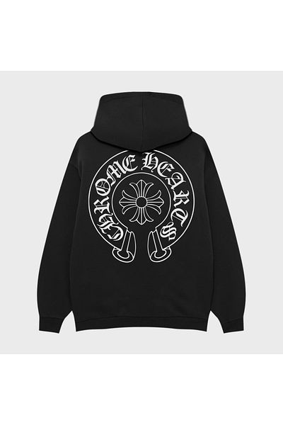 PURE EFFECT CHROME HEARTS PRINTED OVERSIZE UNISEX 100% ΒΑΜΒΑΚΙ Αναπνεύσιμο ΦΟΥΤΕΡ ΦΟΥΤΕΡ