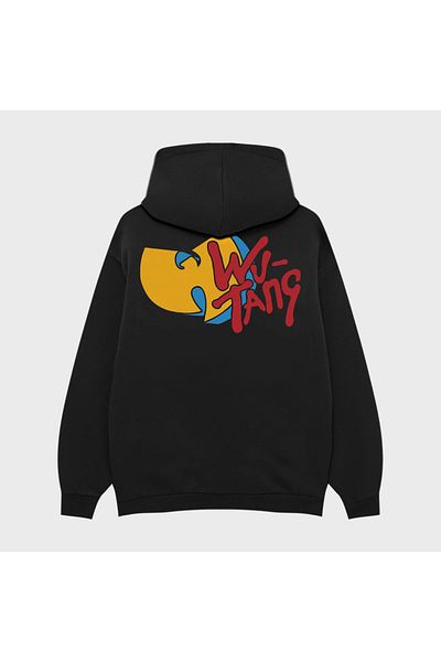 PURE EFFECT WU-TANG TV Printed Oversize Унисекс дишащ 100% памучен суичър с качулка