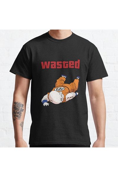 ZOKAWEAR Loose Fit Krillin Wasted Gta - Dragonball Z Design Printed T-shirt