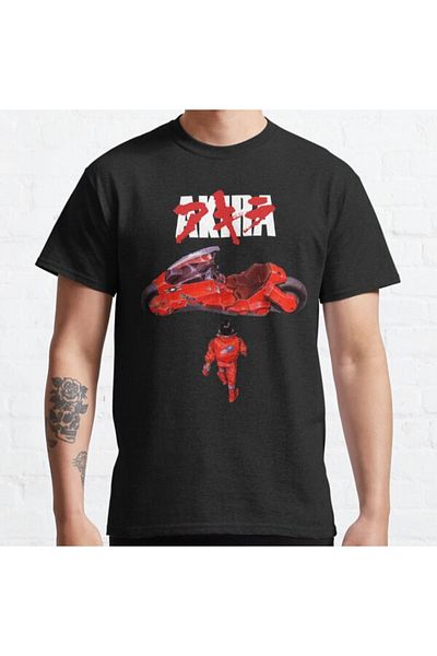ZOKAWEAR Μπλουζάκι με ρετρό σχέδιο με εμπριμέ μπλουζάκι Akira Anime Japan