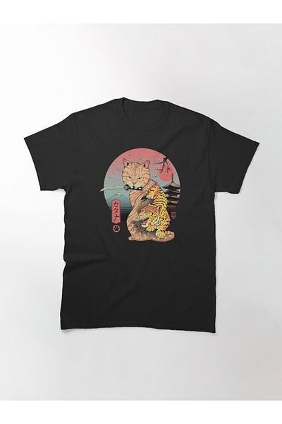 ZOKAWEAR Tricou cu imprimeu Catana In Edo Loose Fit