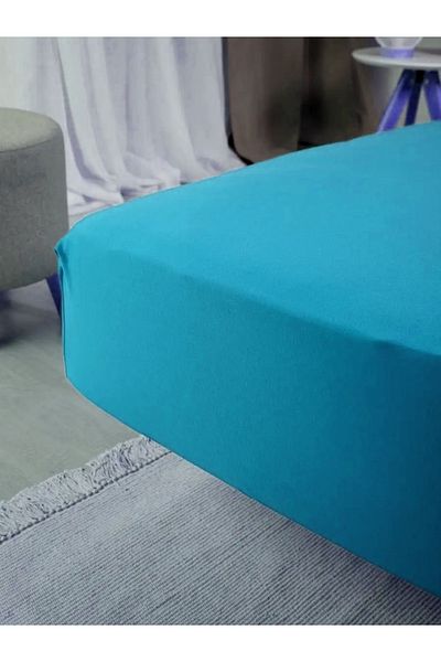 Juellhome King Size Double Elastic Combed Cotton Bed Sheet 200 X 200 cm (Without Pillowcase)