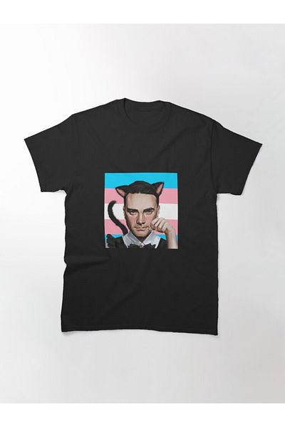 ZOKAWEAR Ben Shapiro Catboy Maid Patterned - Trans Pride Flag Printed T-shirt, Loose Fit