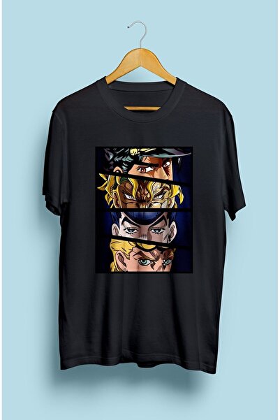 ZOKAWEAR Tricou cu imprimeu anime al personajelor Jojo's Bizarre Adventure