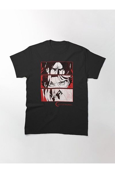 ZOKAWEAR Τυπωμένο μπλουζάκι με σχέδιο αφίσας Loose Fit Castlevania Angry Eyes Group Panel