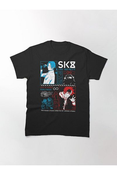ZOKAWEAR Loose Fit Sk8 The Infinity Design Printed T-shirt