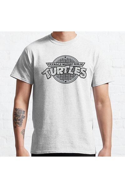 ZOKAWEAR Tricou cu imprimare unisex, loose fit, Teenage Mutant Ninja Turtles Tmnt Sewer Logo Design