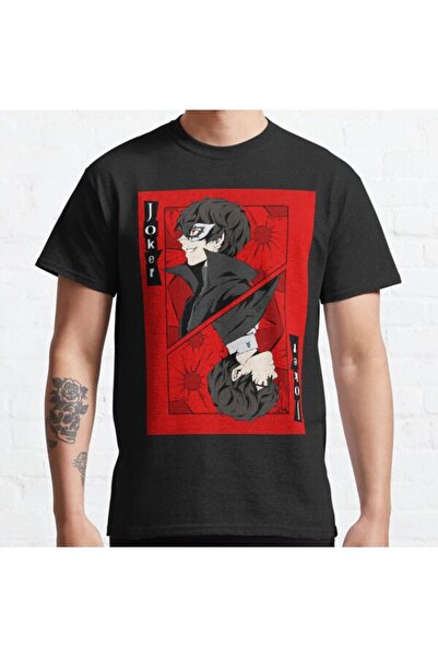 ZOKAWEAR Μπλουζάκι Loose Fit Persona 5 Joker Card Design με στάμπα