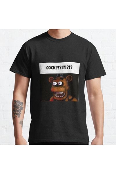 ZOKAWEAR Fnaf Freddy Cock Meme Design - Loose Fit printed T-shirt
