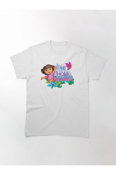 ZOKAWEAR Tricou cu imprimeu unisex Dora The Explorer Spring Butterfly Hola Butterfly Design