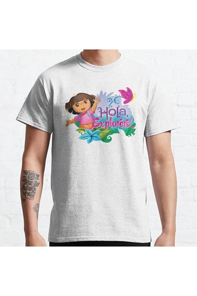 ZOKAWEAR Tricou cu imprimeu unisex Dora The Explorer Spring Butterfly Hola Butterfly Design