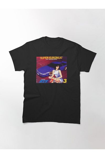 ZOKAWEAR Tricou cu imprimeu Loose Fit Initial D Mako Super Eurobeat Anime Design