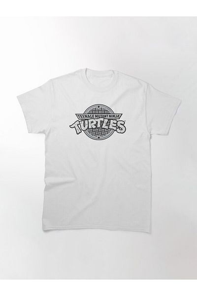 ZOKAWEAR Tricou cu imprimare unisex, loose fit, Teenage Mutant Ninja Turtles Tmnt Sewer Logo Design