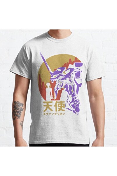 ZOKAWEAR تي شيرت كلاسيكي مطبوع عليه عبارة Neon Genesis Evangelion للجنسين - ق...