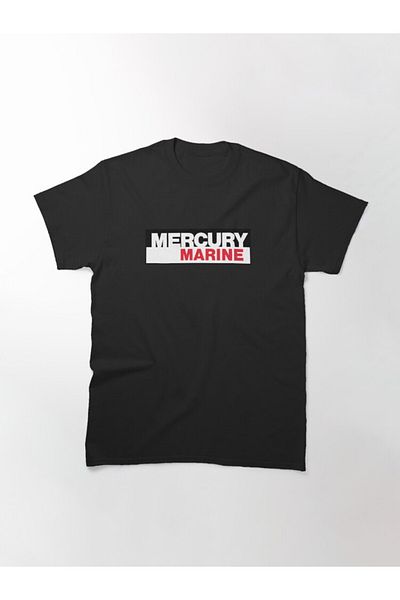 ZOKAWEAR Tricou cu imprimare unisex, clasic, Kiekhaefer Mercury Marine Outboards, cu design cu logo