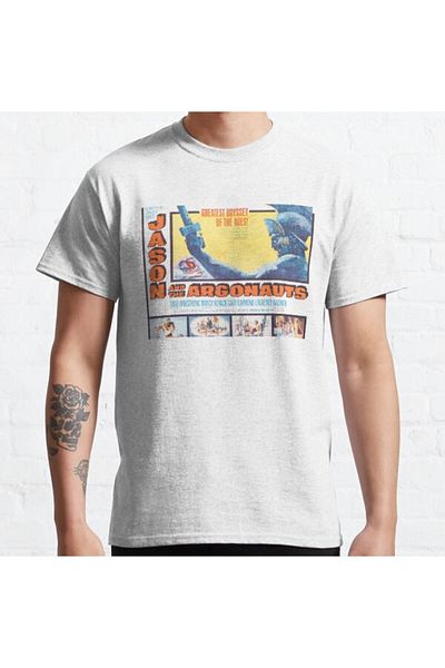ZOKAWEAR Τυπωμένο μπλουζάκι με σχέδιο αφίσας ταινίας Loose Fit Unisex Jason And The Argonauts