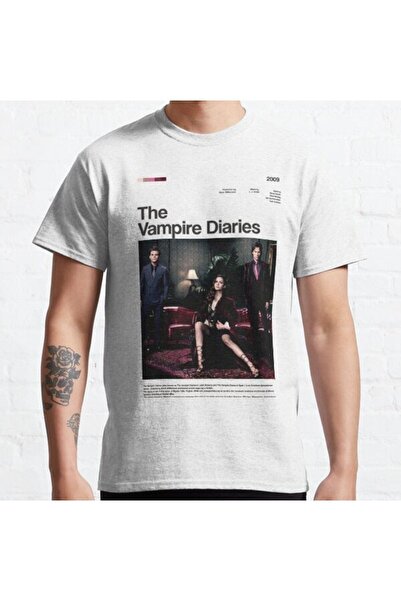 ZOKAWEAR Tricou imprimat unisex cu afiș din seria The Vampire Diaries