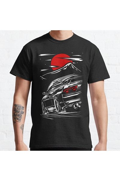 ZOKAWEAR Loose Fit Unisex Nissan Silvia S13| Tricou cu imprimeu Haruna Design