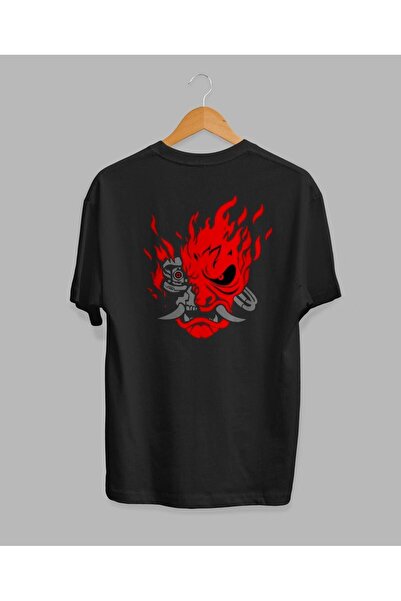 ZOKAWEAR Unisex široka majica sa leđnim printom u cyberpunk samurajskom stilu