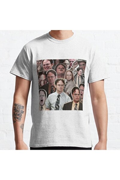 ZOKAWEAR Унисекс тениска с щампа Dwight Schrute The Office Design с широка кройка
