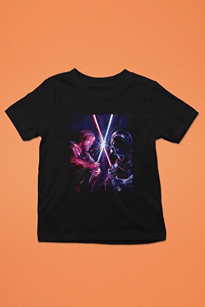 ZOKAWEAR تي شيرت أسود مطبوع عليه حرب النجوم (DART VADER) للجنسين - تي شيرت