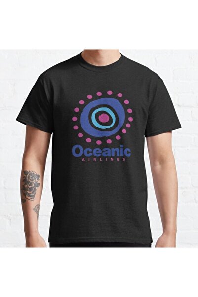 ZOKAWEAR Τυπωμένο μπλουζάκι Loose Fit Unisex Oceanic Airlines Vintage Lost Lo...