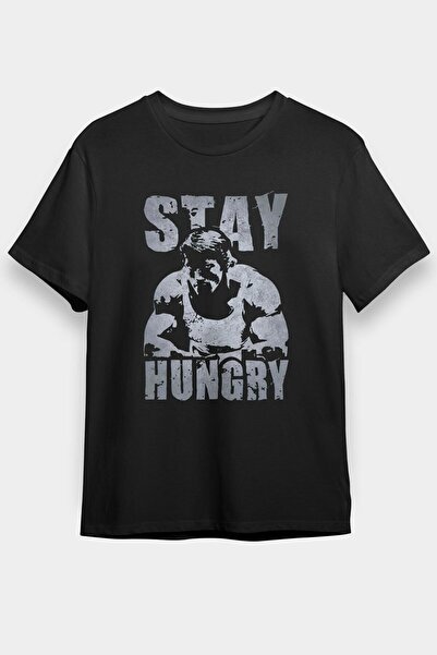 ZOKAWEAR Tricou negru cu imprimeu Arnold, unisex, cu ajustare largi