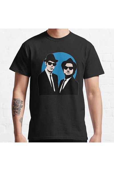 ZOKAWEAR Tricou cu imprimeu unisex, loose fit, Blues Brothers