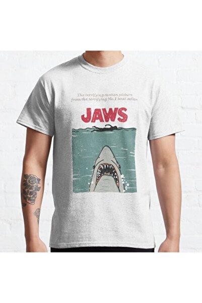 ZOKAWEAR Μπλουζάκι με τυπωμένο σχέδιο Loose Fit Unisex Jaws Retro Vhs Cover B...