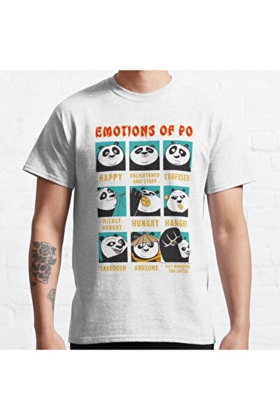 ZOKAWEAR Široka unisex majica Kung Fu Panda Emotions Of Po Portrait Grid Desi...