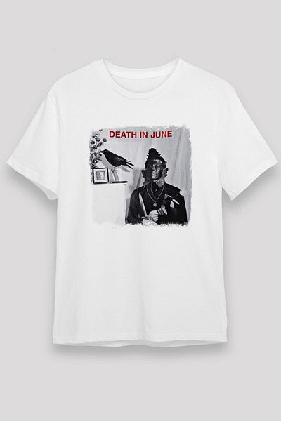 ZOKAWEAR Λευκό μπλουζάκι Unisex Loose Fit Death In June με στάμπα