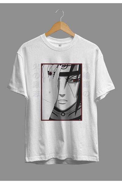 ZOKAWEAR Μπλουζάκι με τυπωμένο σχέδιο χαρακτήρων Anime Loose Fit Uchiha I?tac...