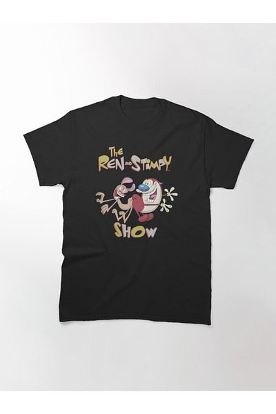 ZOKAWEAR Tricou cu imprimeu unisex Ren And Stimpy Classic Vintage TV Show
