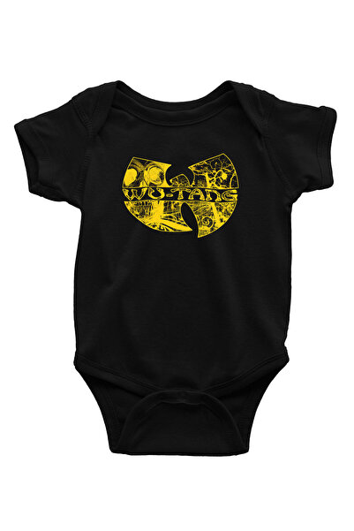 tf tişörtfabrikası Wu-Tang Clan Black Unisex Baby Body - Zıbın