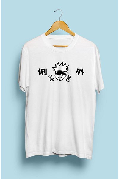 ZOKAWEAR Μπλουζάκι με τυπωμένο σχέδιο χαρακτήρων Anime Loose Fit Jujutsu Kaisen Satoru Gojo