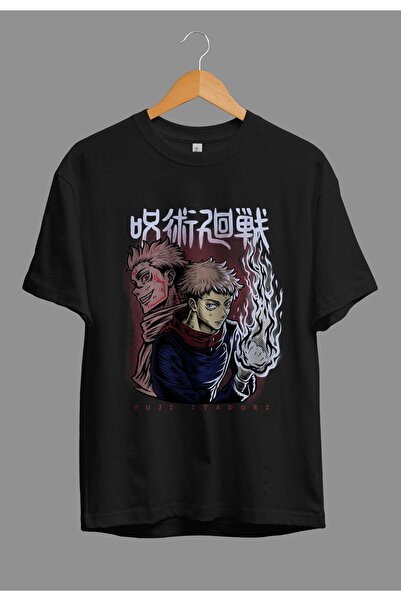 ZOKAWEAR Široka unisex majica sa printom anime lika Jujutsu Kaisen Yuji Itadori