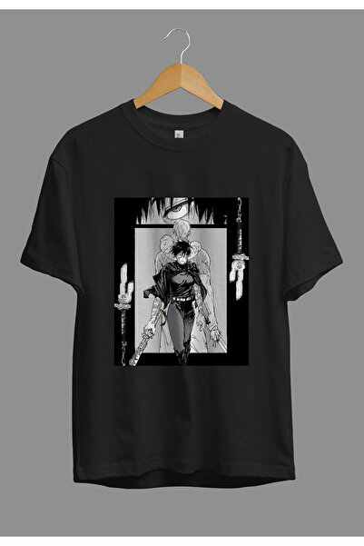 ZOKAWEAR Bol Kalıp Unisex Jujutsu Kaisen Maki Zenin Anime Karakter Baskılı Tasarım Tişört